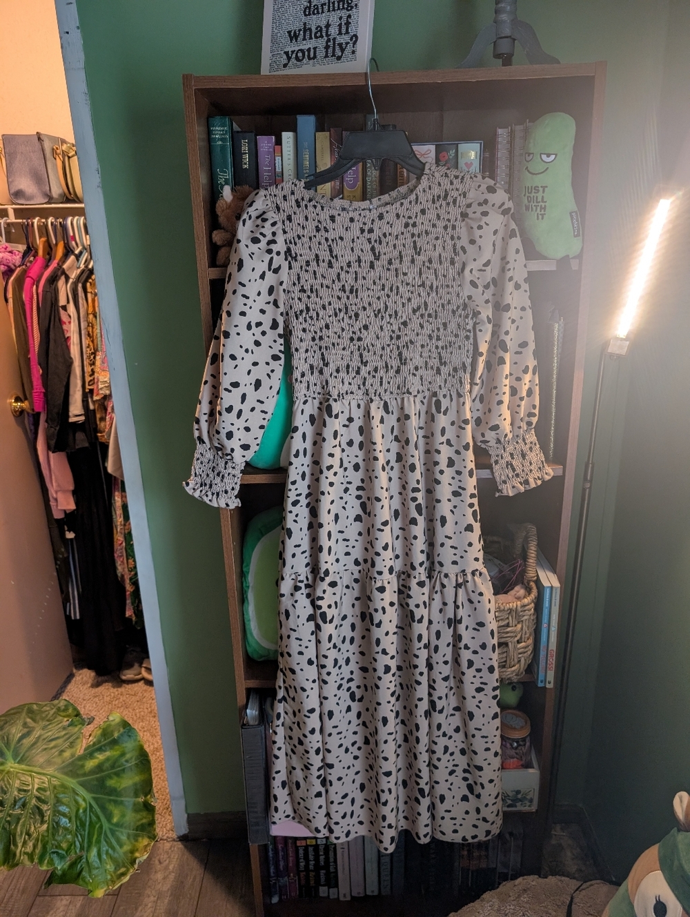 ❤️Sold❤️Cheetah Print Dress With Smocked Top